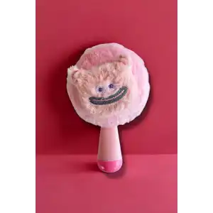 Pembe Renk Canavar Figürlü Peluş El Aynası
