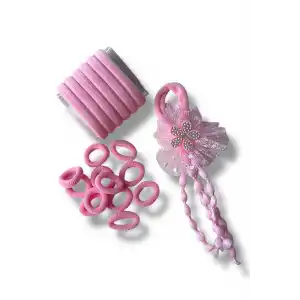 Pembe Renk Çantalı Çocuk Toka Set