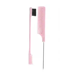 Pembe Renk İkili Saç Fırçası