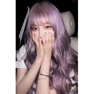 Pembe Renk Kahkül Detaylı Kıvırcık Premium Peruk