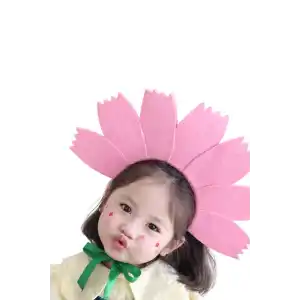 Pembe Renk Lale Figürlü Tasarım Taç