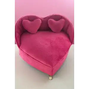 Pembe Renk Oyuncak Bebek Evi Kanepe, Takı Organizeri