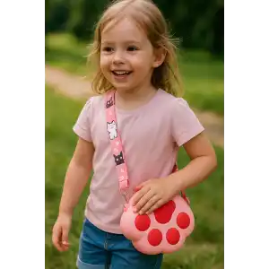 Pembe Renk Pati Figürlü Çocuk Çanta