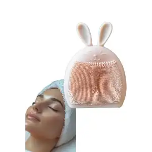 Pembe Renk Tavşan Figürlü Yüz Yıkama Aparatı