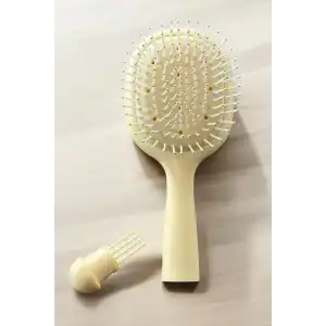 Sarı Renk Charm Takılabilen Saç Tarama Fırçası/ Tarak