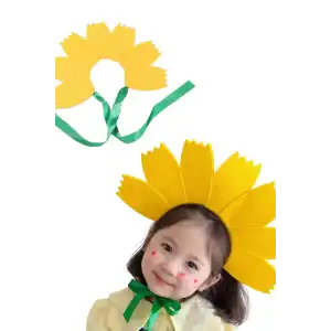 Sarı Renk Lale Figürlü Tasarım Taç