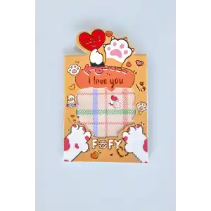 Sarı Renk Pati Figürlü Yapışkanlı Not Kağıdı