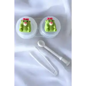 Şeffaf Renk Ayıcık Figürlü Lens Saklama Kutusu