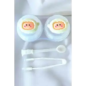 Şeffaf Renk Koyun Figürlü Lens Saklama Kutusu