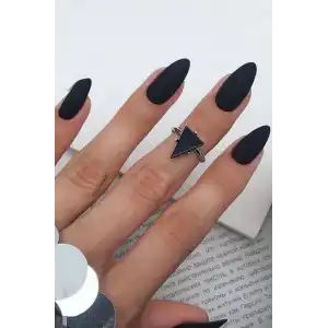 Siyah Renk 24lü Takma Tırnak Seti