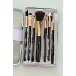Siyah Renk 7li Makyaj Fırçası Set