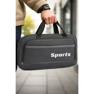 Siyah Renk Büyük Boy El Çantası/ Seyahat Çantası