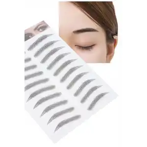 Siyah Renk Geçici Doğal Kaş Dövme Tattoo