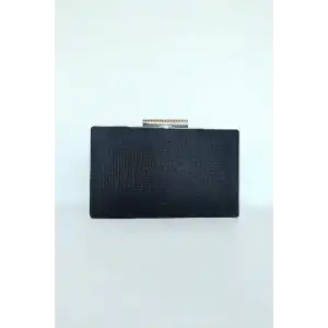 Siyah Renk Simli Abiye Portföy Çanta