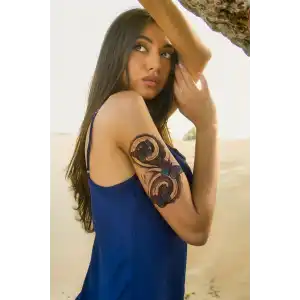 Sonsuzluk Modelli Kelebek Geçici Dövme Tattoo