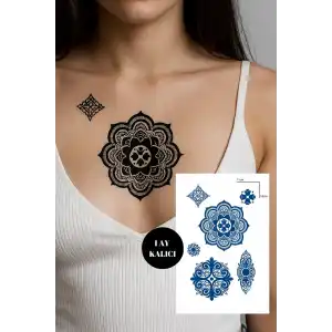 Trabel Figürlü 12 Saat Sonra Kararan Geçici Orta Dövme Tattoo