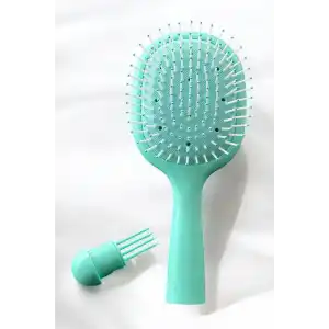 Turkuaz Renk Charm Takılabilen Saç Tarama Fırçası/ Tarak