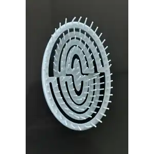 Turkuaz Renk Taşınabilir Saç Tarama Fırçası/ Tarak