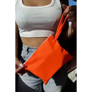 Turuncu Renk Kadın Cüzdan/El Çantası (Orta Boy)