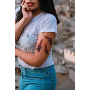 Geçici Tüy Figürlü Dövme Tattoo