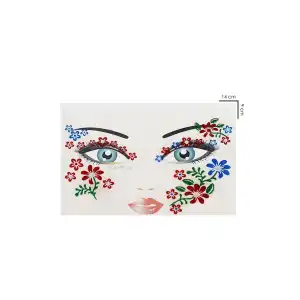 Yapışkanlı Yüz Stickeri Dövme Tattoo