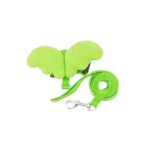 Yeşil Renk Kanat Figürlü Bel Göğüs Ayarlanabilir Kedi/Köpek Tasma