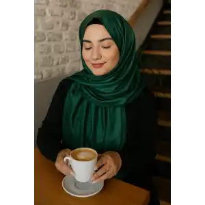 Yeşil Renk Tafta Şal