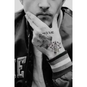 Yılan Üçgen Ok Geçici Dövme Tattoo