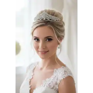 Zirkon Taşlı Gelin/Kına/Nişan/Söz Tasarım Taç