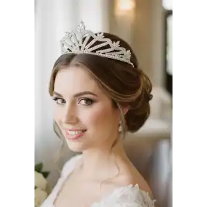 Zirkon Taşlı Gelin/Kına/Nişan/Söz Tasarım Taç