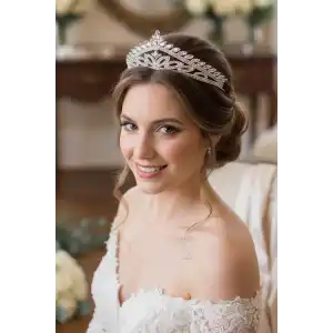 Zirkon Taşlı Gelin/Kına/Nişan/Söz Tasarım Taç