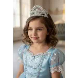 Zirkon Taşlı Gelin/Kına/Nişan/Söz Tasarım Taç