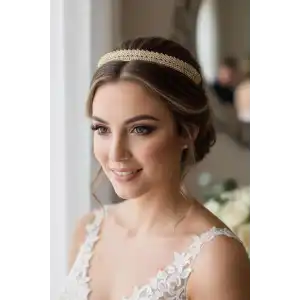 Zirkon Taşlı Gelin/Kına/Nişan/Söz Tasarım Taç