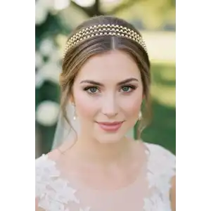 Zirkon Taşlı Gelin/Kına/Nişan/Söz Tasarım Taç