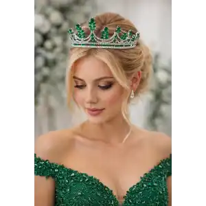 Zirkon Taşlı Gelin/Kına/Nişan/Söz Tasarım Taç