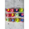 12li Karışık Renk Emoji Figürlü Mandal Toka Set