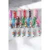12li Karışık Renk Kız Figürlü Tırnak Makası/Anahtarlık Set