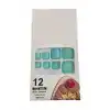 12li Turkuaz Renk Takma Tırnak Set (Yapıştırıcılı)