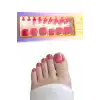 24 Adet Fuşya Renk Ayak Takma Tırnak (Yapıştırıcılı)