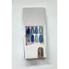24lü Mavi Renk Simli Ve Hologramlı Takma Tırnak (Yapıştırıcılı)