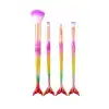4lü Karışık Renk Balık Kuyruğu Figürlü Makyaj Fırçası Set