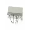 6lı Gümüş Renk Taş Detaylı Küpe Set