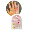 6lı Pembe Renk Karışık Figürlü Çocuk Yüzük Set