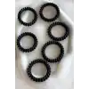 6lı Siyah Renk Helezon Lastik Toka