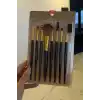 8li Altın Ve Siyah Renk Makyaj Fırçası Set