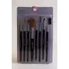 8li Mor Ve Siyah Renk Makyaj Fırçası Set