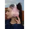 Açık Pembe Renk Canavar Figürlü Peluş Kulaklık