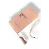 Açık Pembe Renk Deri Kadın Cüzdan