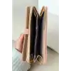 Açık Pembe Renk Deri Kadın Cüzdan