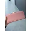 Açık Pembe Renk Kalp Detaylı Kadın Cüzdan